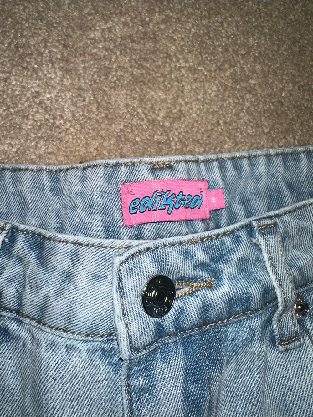 Edikted Light Blue Women's Denim Jeans